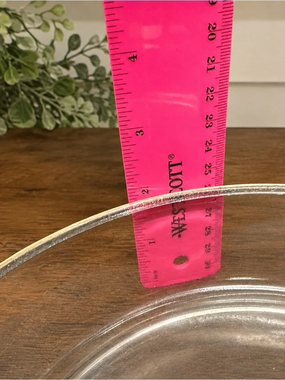 Vintage PYREX 023 Clear Glass 1.5 Qt Round Casserole Baking Dish USA Small Chip